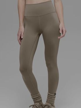 ALO Yoga High-Waist Leggings in Gravel/Beige Tan (Small) NWT